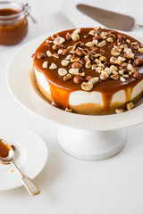 Homemade cheesecake - healthy organic summer dessert pie cheesecake. Vanilla Cheeseсake.