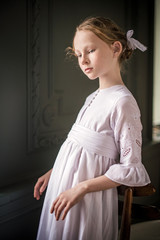 Fototapeta premium Девочка ретро