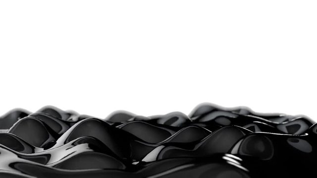 Ondas abstractas.Liquido en movimiento sobre fondo blanco