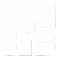 Blank White Stamps Set