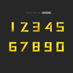 Set of number, Modern numeric flat design.