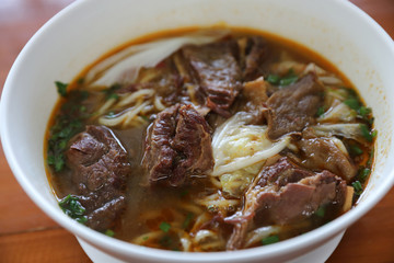 Beef Chinese noodle soup