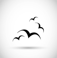 Fototapeta premium Seagull/ birds icon vector