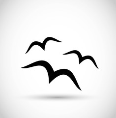 Fototapeta premium Seagull/ birds icon vector