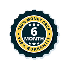 Fototapeta premium 6 Month Money Back illustration