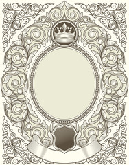 Vintage decorative ornate blank
