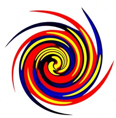 Abstraction spiral in a bright colors