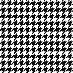 Seamless textile geometric pattern - black and white design. Vector background