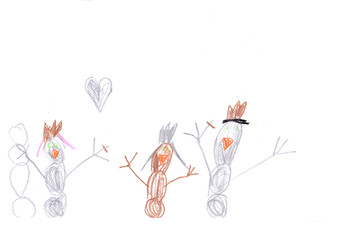 Freundschaft unter Schneemännern