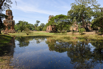Fototapeta na wymiar The ruins of Preah Khan at Angkor Thom on Siemreap