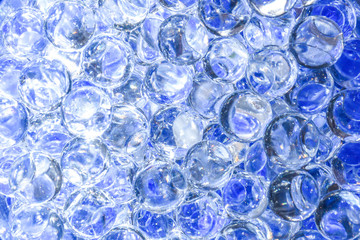 Blue abstract bubbles background