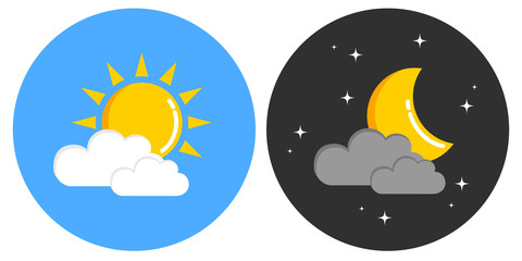 tag und nacht wetter grafik © krissikunterbunt