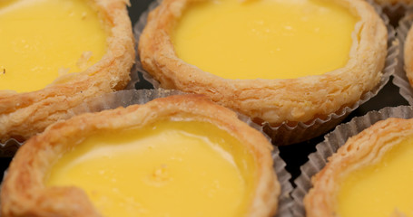 Stack of egg tart