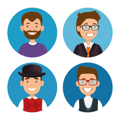 Fototapeta premium best fathers styles group characters vector illustration design