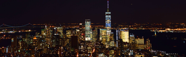 Fototapeta na wymiar Skyline by night - NYC