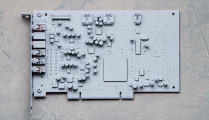 Neutral gray color expansion card for the personal computer
