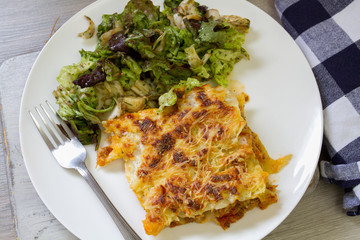 lasagnes et salade