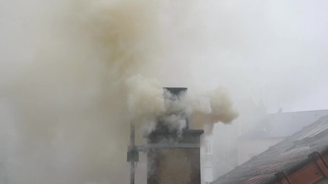 Smoke from a chimney