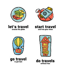 Traveling logo set