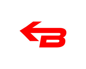 b letter arrow logo