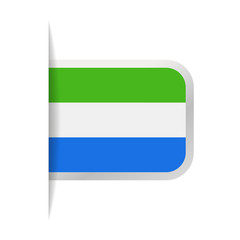 Sierra Leone Flag Vector Bookmark Icon