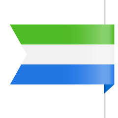 Sierra Leone Flag Vector Bookmark Icon