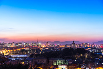 Fototapeta na wymiar panoramic cityscape in beijing china