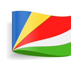 Seychelles Flag Vector Label Tag Icon