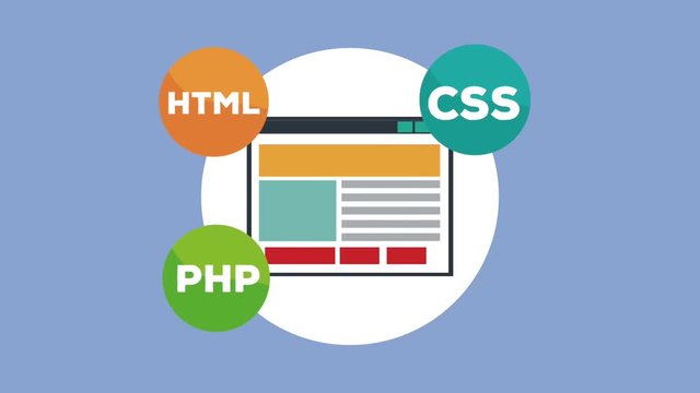 Website development on round icon High Definition colorful scenes