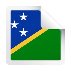 Solomon Islands Flag Vector Square Corner Paper Icon