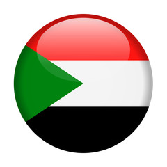 Fototapeta premium Sudan Flag Vector Round Icon