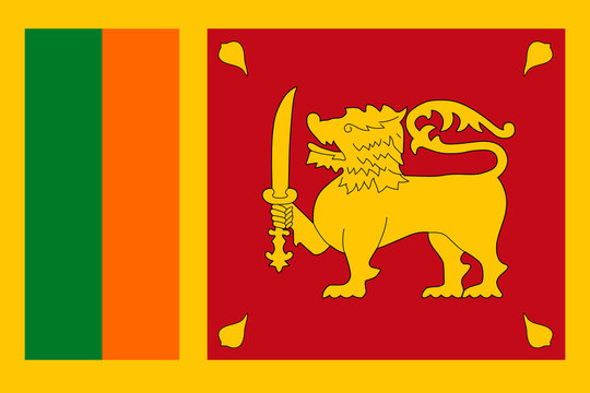 Sri Lanka Flag Vector Flat Icon