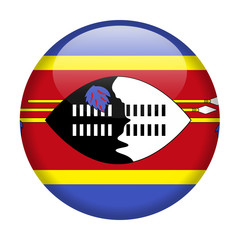 Fototapeta na wymiar Swaziland Flag Vector Round Icon