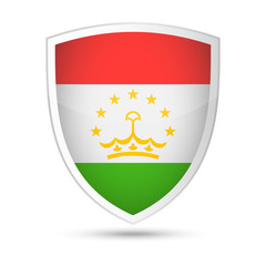 Tajikistan Flag Vector Shield Icon