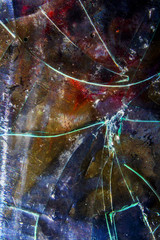 Very Distressed Gothic Grunge Shattered Glass on Textured Abstract Background