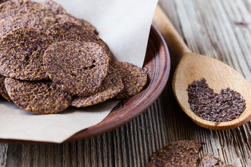Healthy chips with  flax seeds