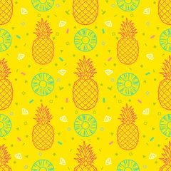  Ananas fruit naadloze patroon achtergrond vector formaat © beinluck