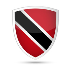 Trinidad and Tobago Flag Vector Shield Icon
