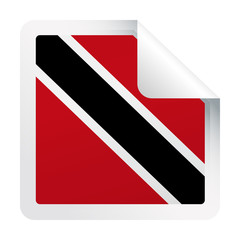 Trinidad and Tobago Flag Vector Square Corner Paper Icon
