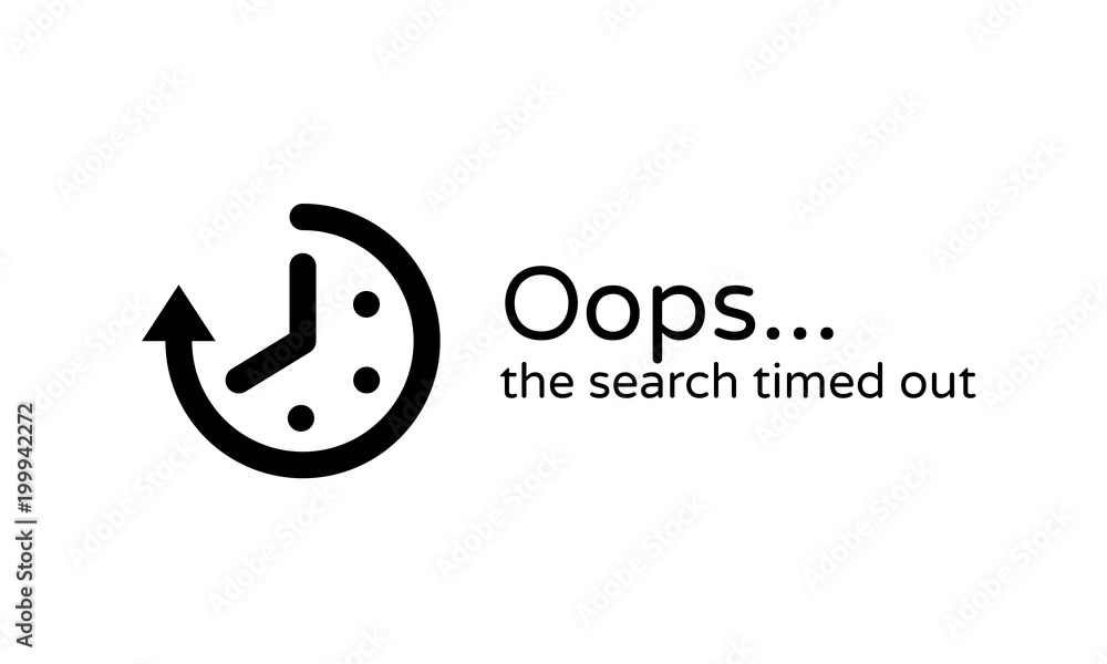 Poster timeout error time out vector icon background