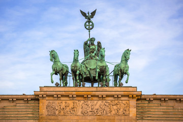 Obraz premium Quadriga of the Brandenburg Gate in Berlin, Germany