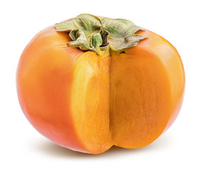 Persimmon isolated on white background with shadow