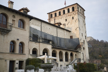 Fototapeta premium Asolo, Italy - March 26, 2018 : View of Queen Cornaro castle