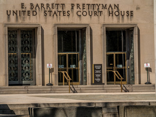 The E. Barrett Prettyman Federal Courthouse building in Pennsylvania Avenue.