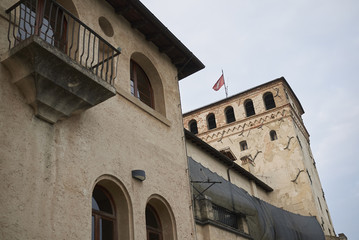 Fototapeta na wymiar Asolo, Italy - March 26, 2018 : View of Queen Cornaro castle