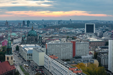 Berlin Dome at sunset long shot