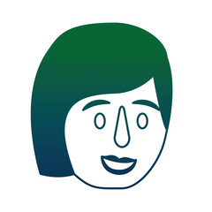Obraz na płótnie Canvas happy woman face character vector illustration design