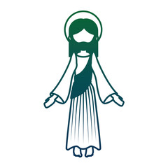 jesuschrist catholic religion character vector illustration design