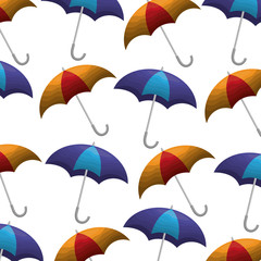 umbrellas open pattern background vector illustration design