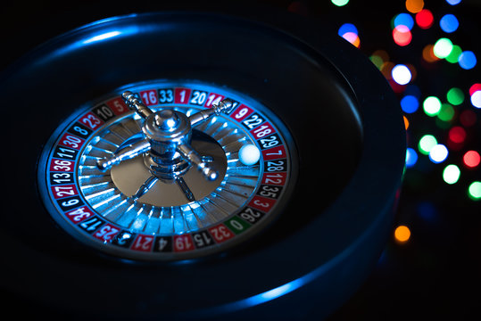 High contrast image of casino roulette